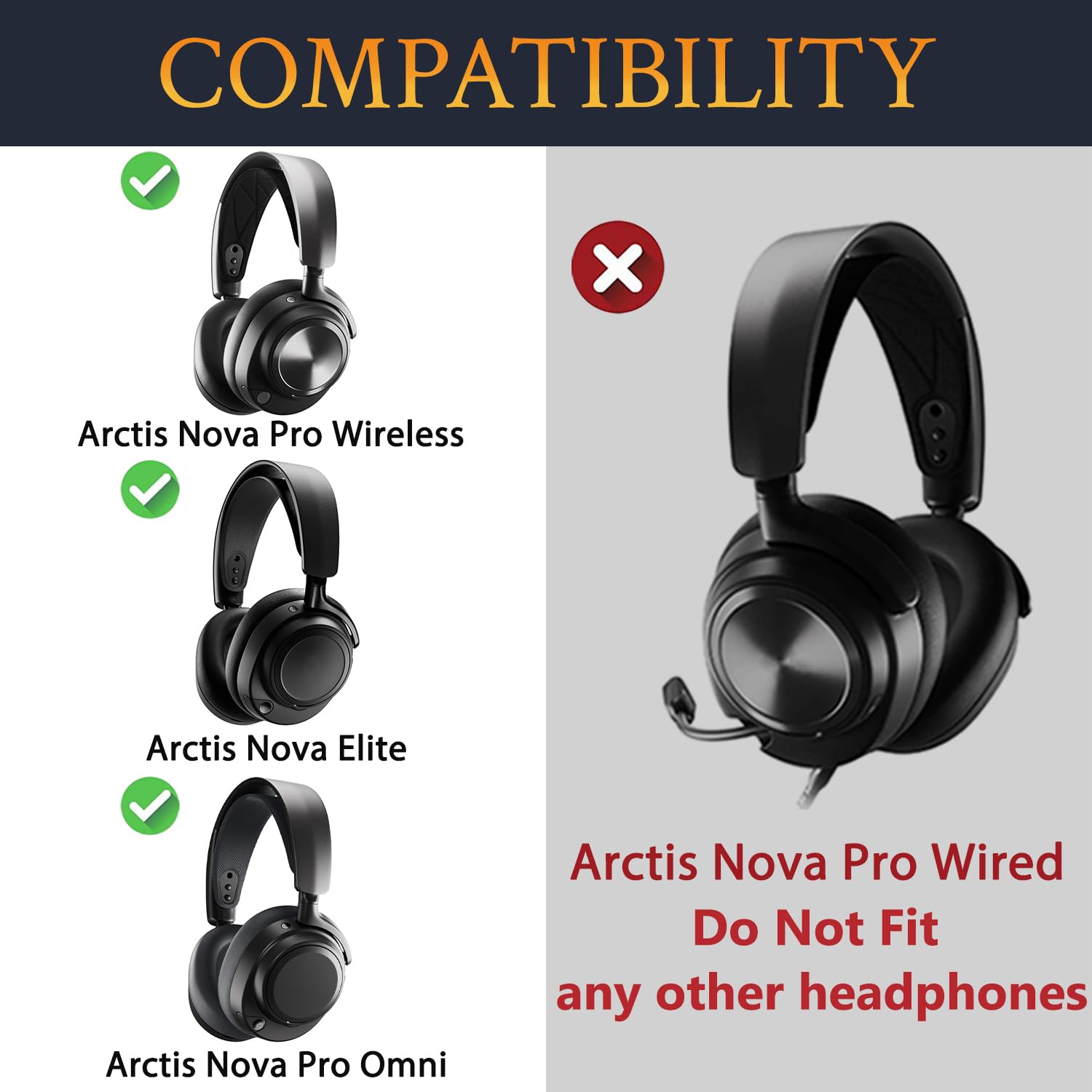 SteelSeries Arctis Nova Pro Wireless+パッド SOULWIT Almofadas Auriculares para Steelseries Arctis Nova Pro